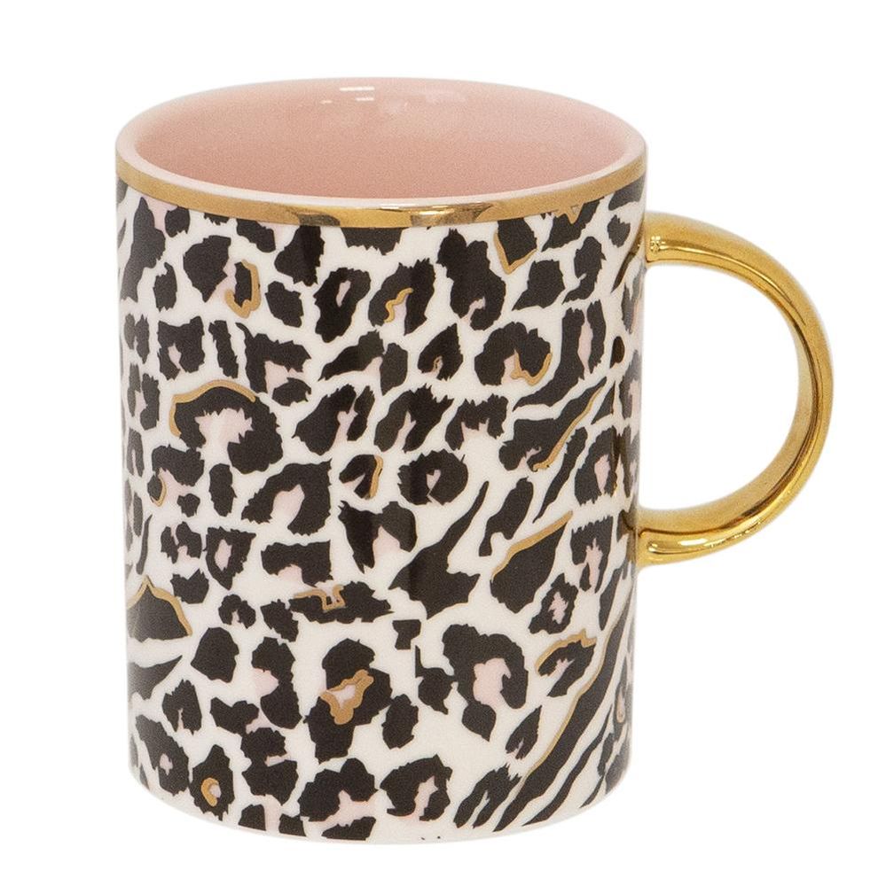 Verre d'art - Mug Léopard Safari - CRISTINA RE