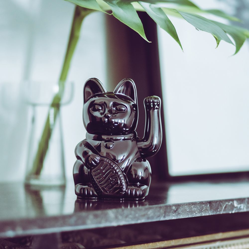 Decorative objects - Maneki Neko / Lucky Cat / Glossy Black - DONKEY PRODUCTS