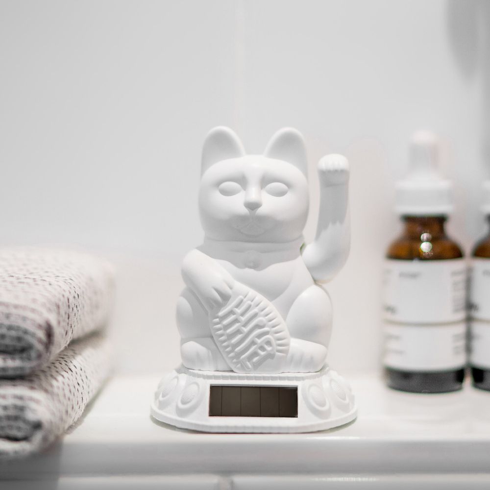 Decorative objects - Maneki Neko / Solar Cat / White - DONKEY PRODUCTS