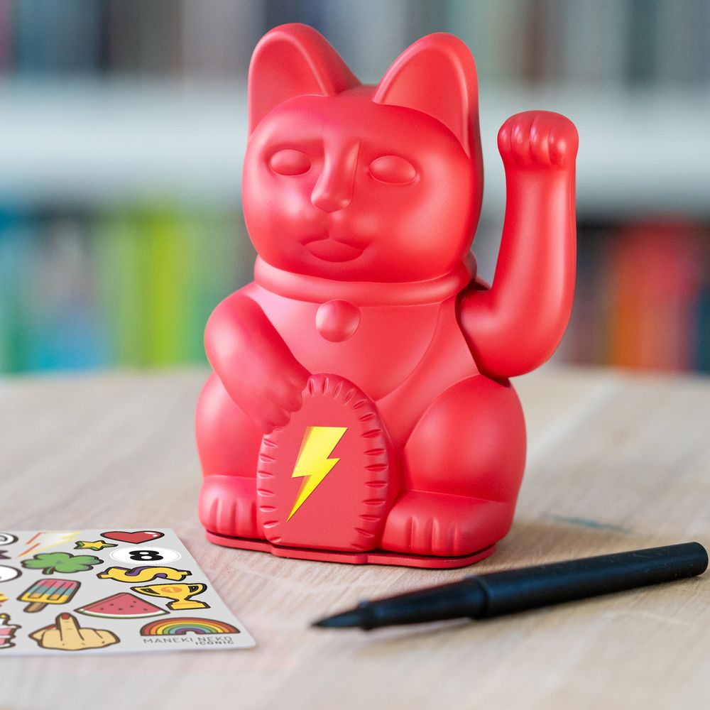 Decorative objects - Maneki Neko / Iconic Cat / Red - DONKEY PRODUCTS