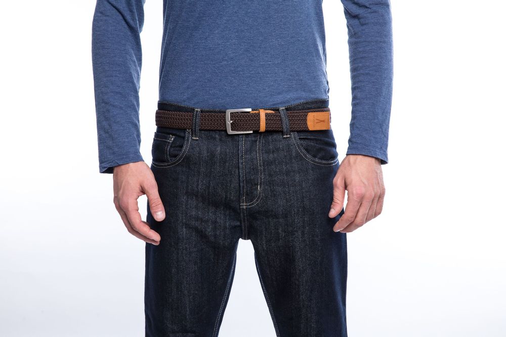 Petite maroquinerie - Ceinture tressée marron - VERTICAL L ACCESSOIRE