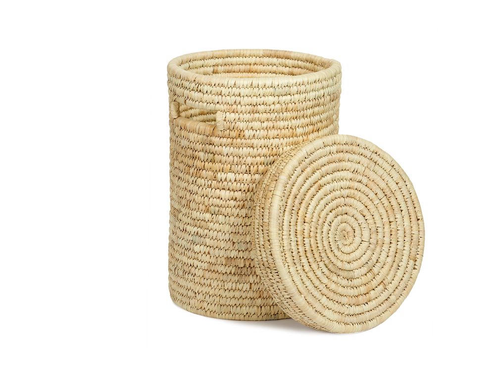 Laundry baskets - Palm leaf laundry basket BA70196 - ANDREA HOUSE