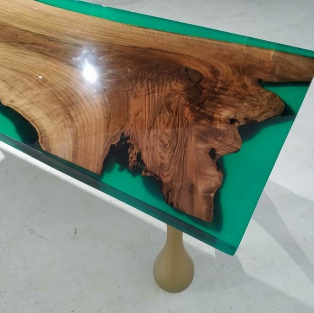 Tables Salle à Manger - Tear drop green table - DESIGNTRADE