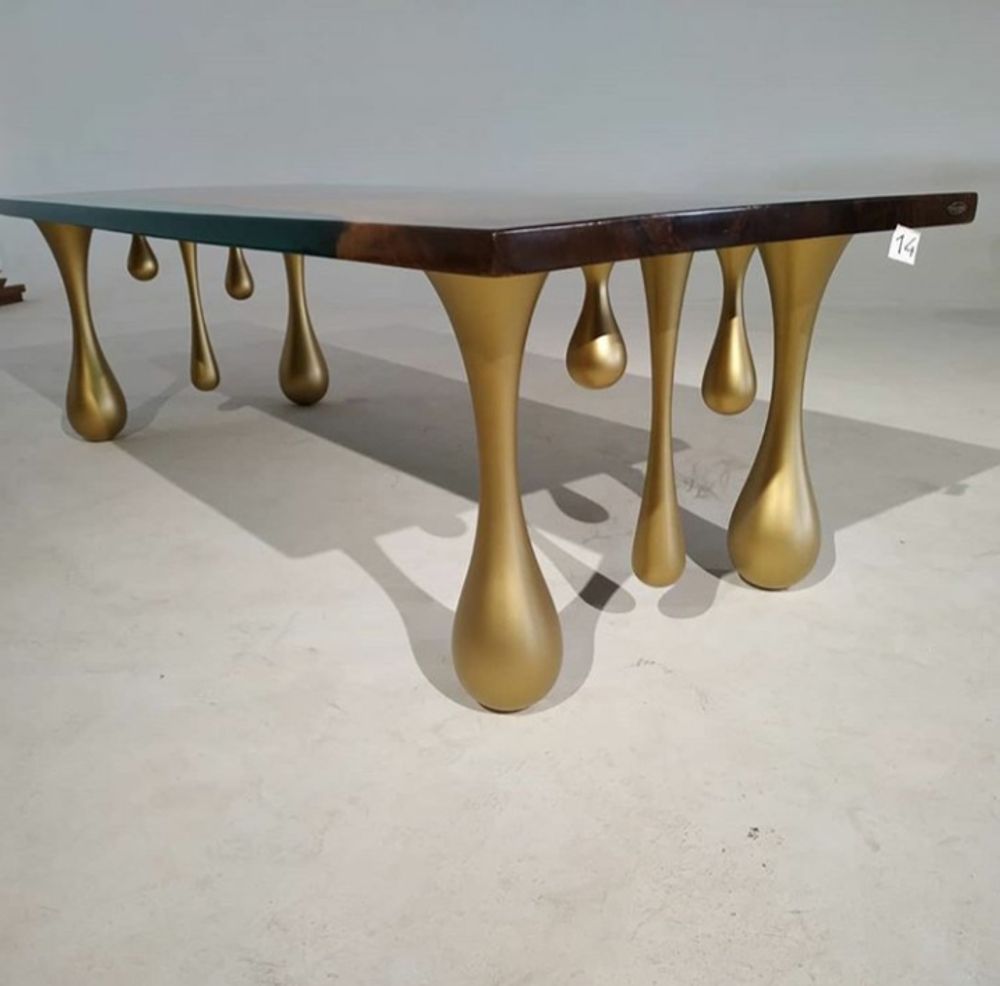 Tables Salle à Manger - Tear drop green table - DESIGNTRADE