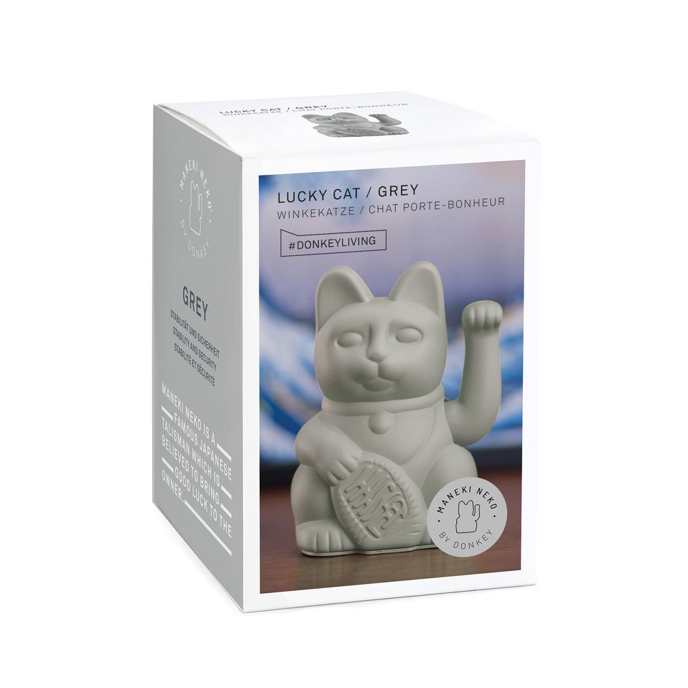 Decorative objects - Maneki Neko / Lucky Cat / Grey - DONKEY PRODUCTS