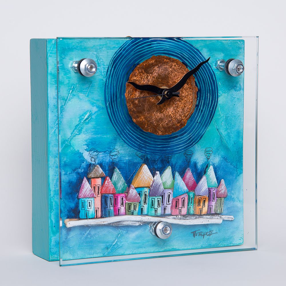 Clocks - Tetragon| Square clock - PITEROS DIMITRIS