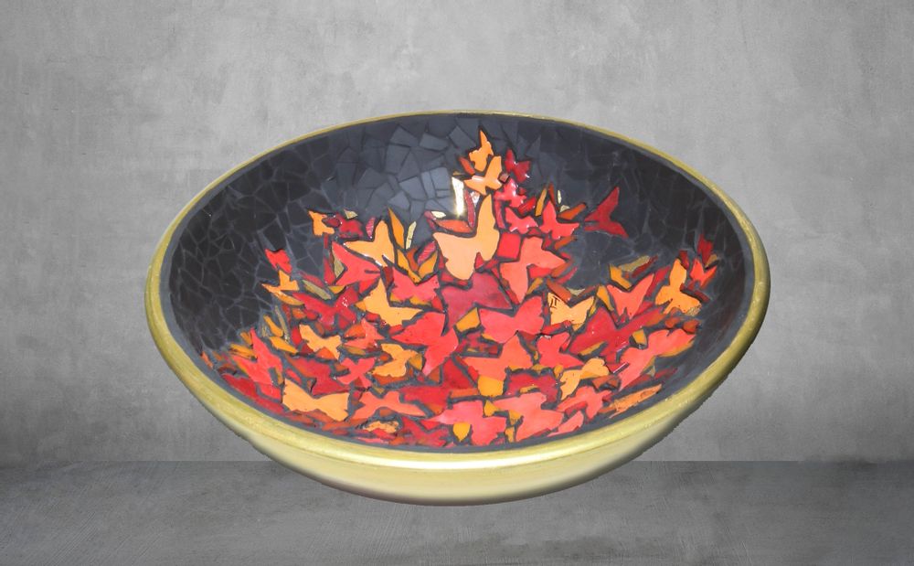 Unique pieces - Butterfly basin - ATELIER DE MOSAIQUE L.TORNO