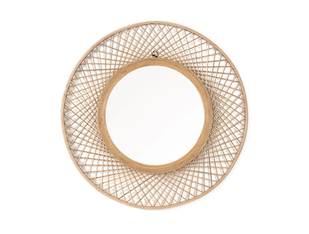 Bathroom mirrors - Bamboo Wall Mirror AX70237 - ANDREA HOUSE