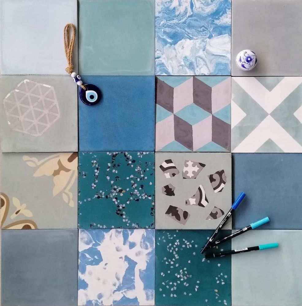 Crockery - Cement Tiles - Stockholm - ILOT COLOMBO