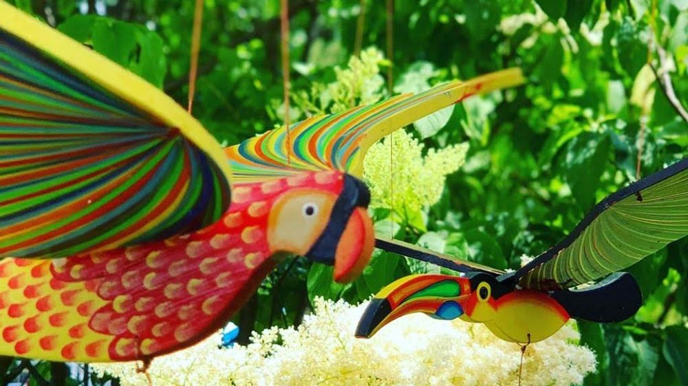 Decorative objects - Toucan - Handmade Wooden Handmade Mobile Bird from Fair Trade - FAIR MOMS