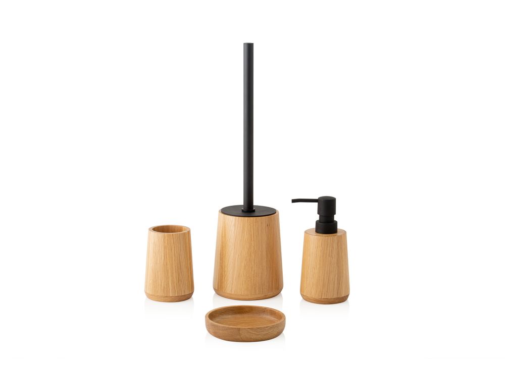 Mounting accessories - Oak wood Toilet brush holder BA70045 - ANDREA HOUSE