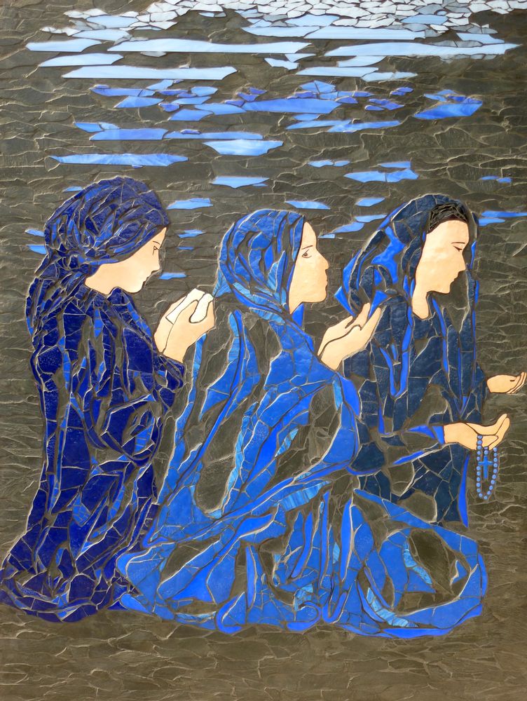 Autres décorations murales - Mosaïque Une prière pour le monde - ATELIER DE MOSAIQUE L.TORNO