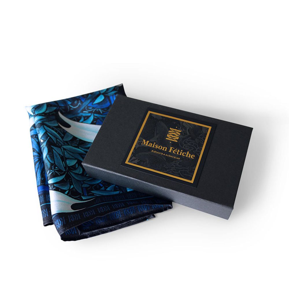 Clutches - MISCHIEVOUS - MEN’S POCKET SQUARES - printed 100% silk twill - 11.82 x 11.82 inch - flat hem - Maison Fétiche - MAISON FÉTICHE