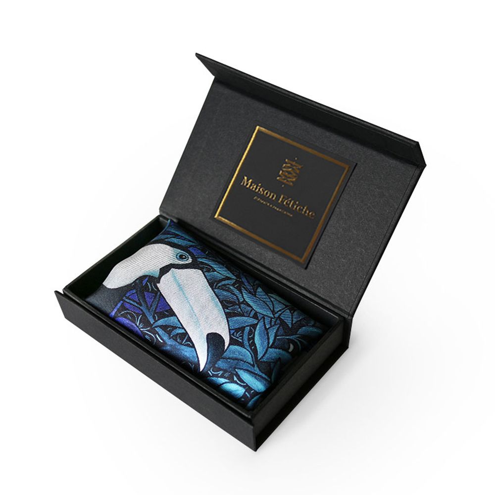 Clutches - MISCHIEVOUS - MEN’S POCKET SQUARES - printed 100% silk twill - 11.82 x 11.82 inch - flat hem - Maison Fétiche - MAISON FÉTICHE