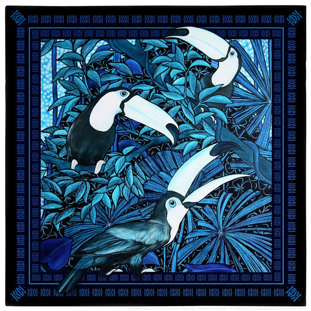 Clutches - MISCHIEVOUS - MEN’S POCKET SQUARES - printed 100% silk twill - 11.82 x 11.82 inch - flat hem - Maison Fétiche - MAISON FÉTICHE
