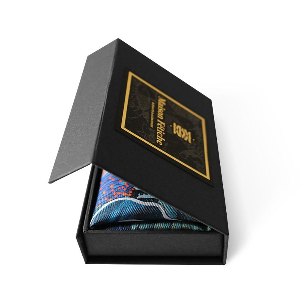 Clutches - LA DANCE POCKET N°5 ORIGINAL - MEN’S POCKET SQUARES - printed 100% silk twill - 11.82 x 11.82 inch - flat hem - Maison Fétiche - MAISON FÉTICHE