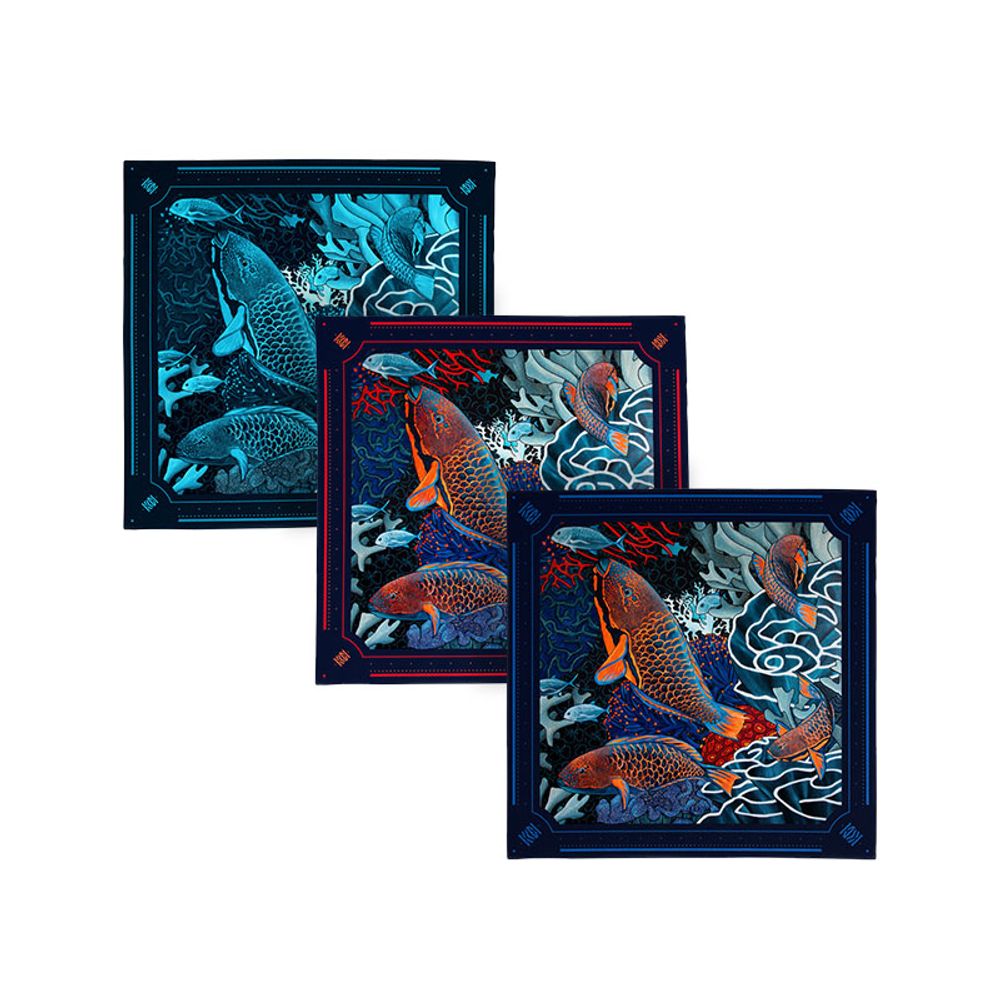Clutches - "I FIND YOU A CRAZY CHARM" GIFT BOX UNDERWATER BLUE DANCE N°5 + ORIGINAL DANCE N°5 + ORIGINAL BLUE DANCE N°5 - MAISON FÉTICHE