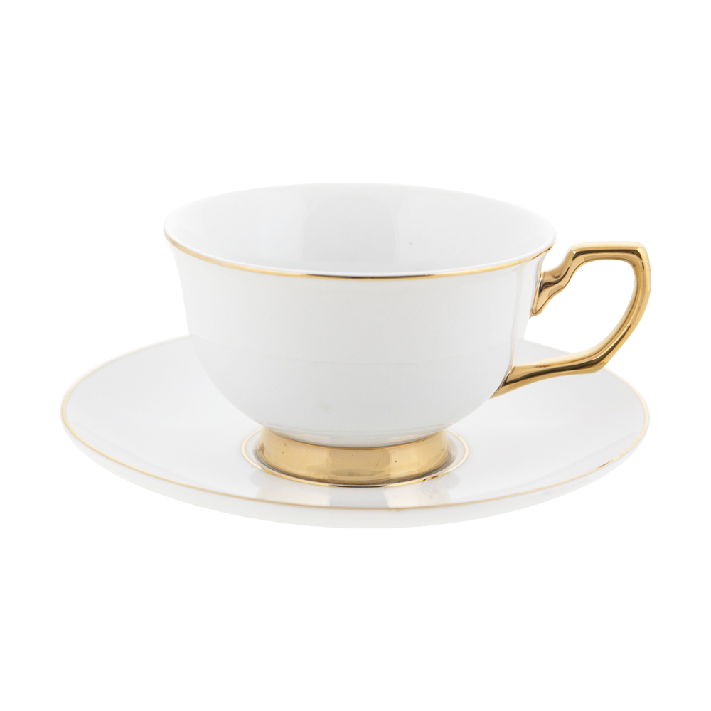 Cadeaux - Tasse à thé et soucoupe ivoire - CRISTINA RE