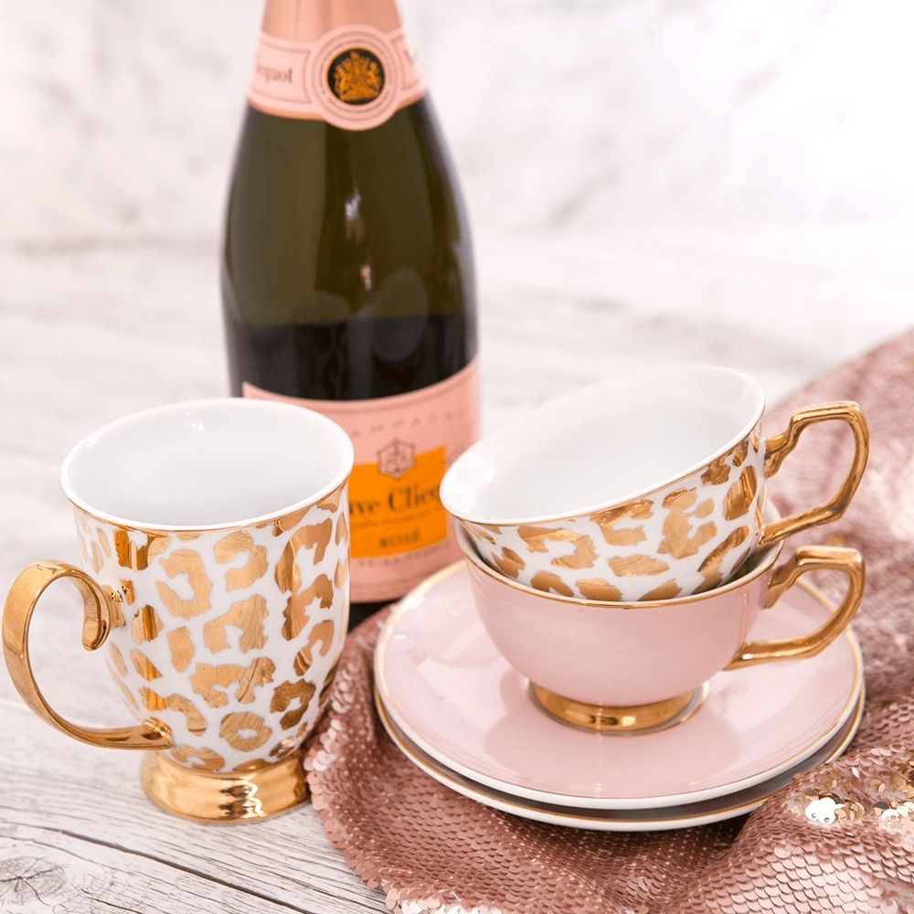 Accessoires thé et café - Tasse à thé et soucoupe Louis Leopard - CRISTINA RE