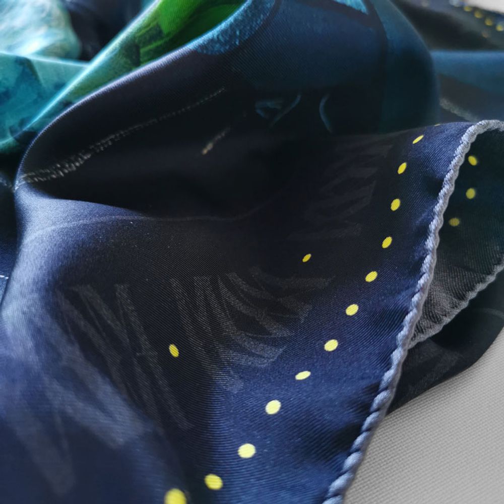 Scarves - BOX “OUR BEAUTIFUL FAMILY” NIGHT THEATRE N°5 1 SILK TWILL SQUARE 90 + 1 SILK TWILL SQUARE 45 + 1 SILK TWILL MEN'S POCKET SQUARE - MAISON FÉTICHE