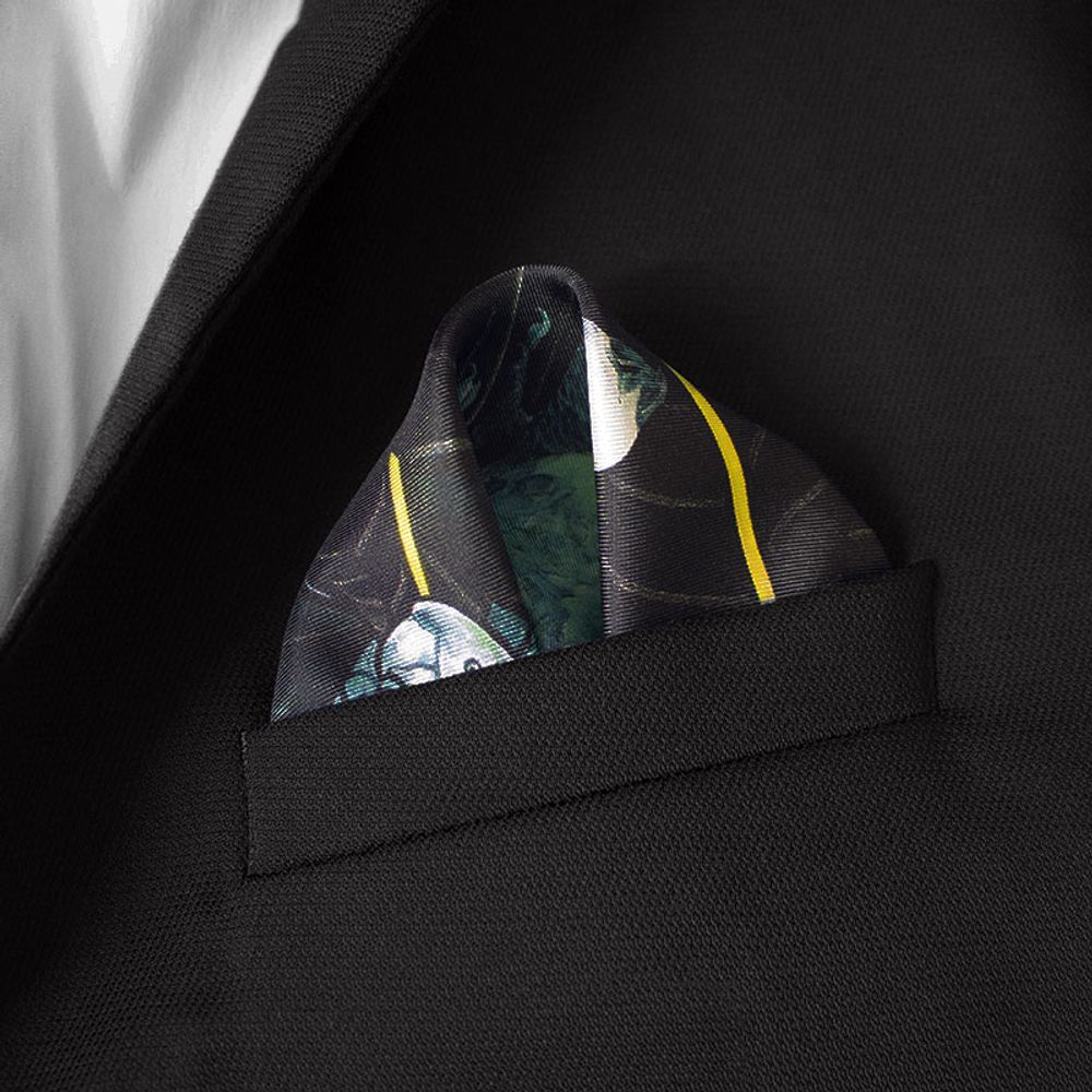 Scarves - BOX “OUR BEAUTIFUL FAMILY” NIGHT THEATRE N°5 1 SILK TWILL SQUARE 90 + 1 SILK TWILL SQUARE 45 + 1 SILK TWILL MEN'S POCKET SQUARE - MAISON FÉTICHE