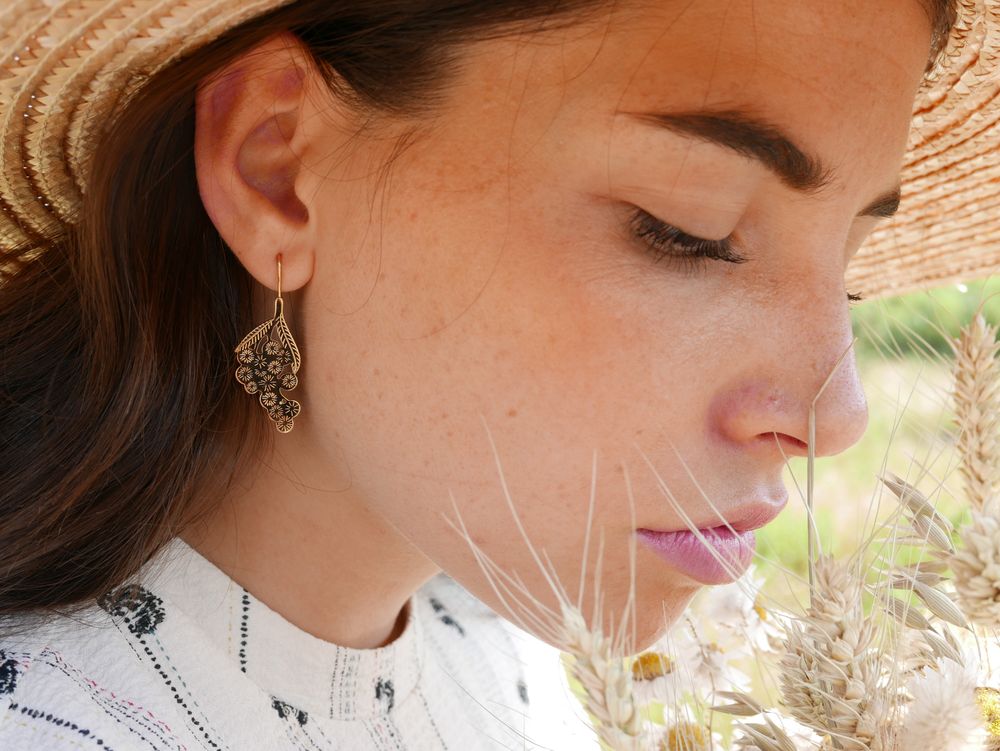 Jewelry - Mimosa Sleeper Earrings - JOUR DE MISTRAL