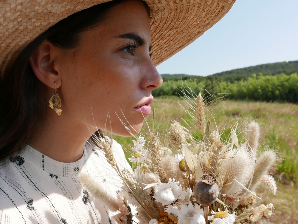 Jewelry - Mimosa Sleeper Earrings - JOUR DE MISTRAL