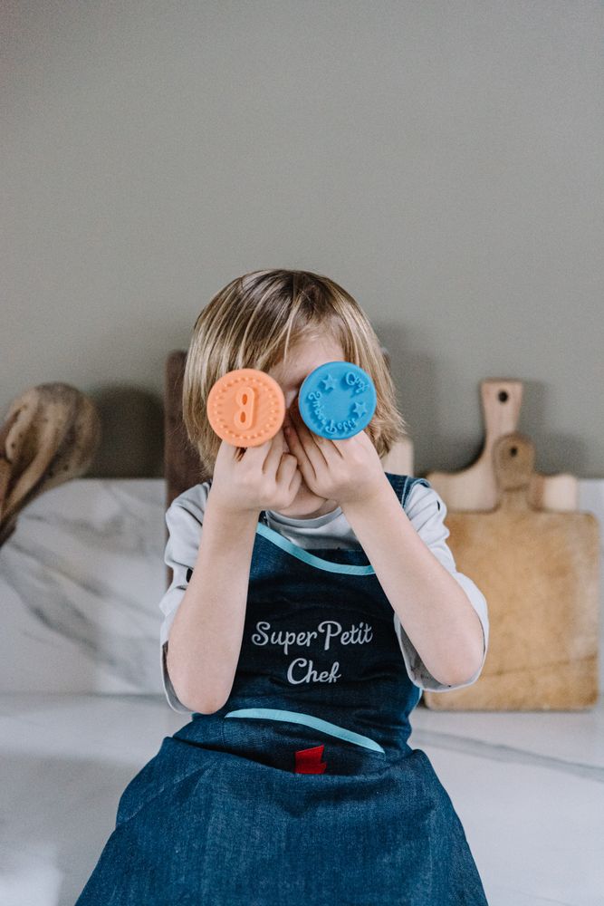 Accessoires enfants - Tablier enfant en denim brodé - SUPERPETIT