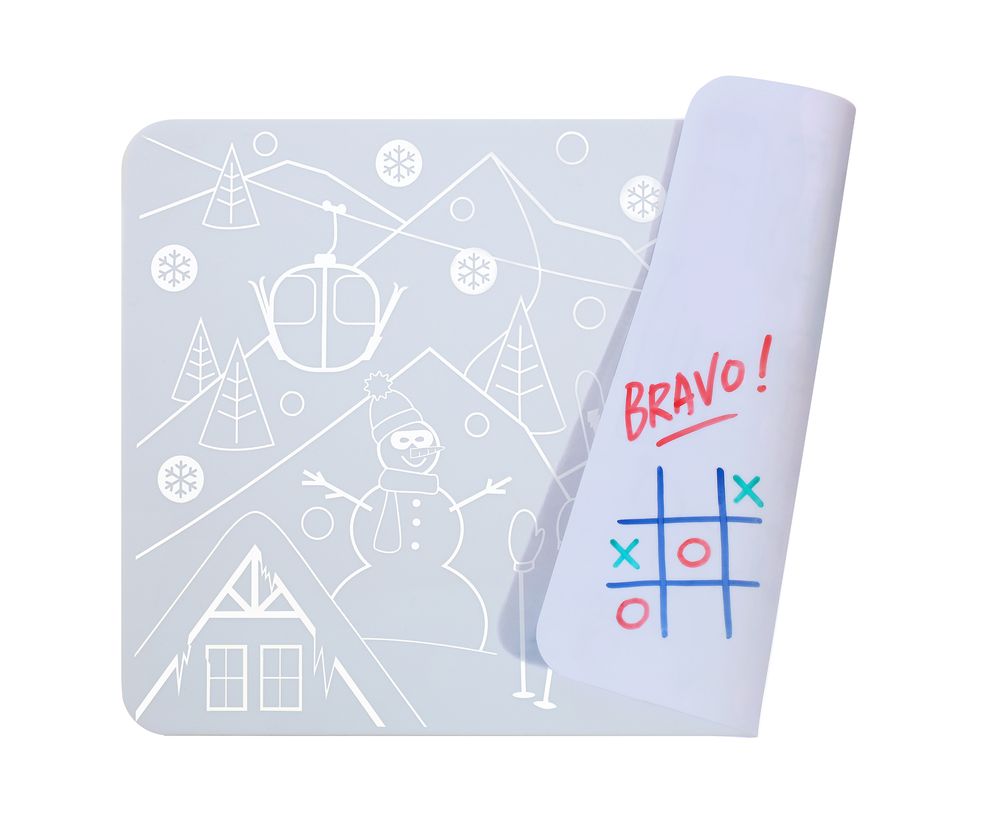 Cadeaux - Silicone Mini Playmat - SNOW noel reversible avec 4 feutres inclus - SUPERPETIT