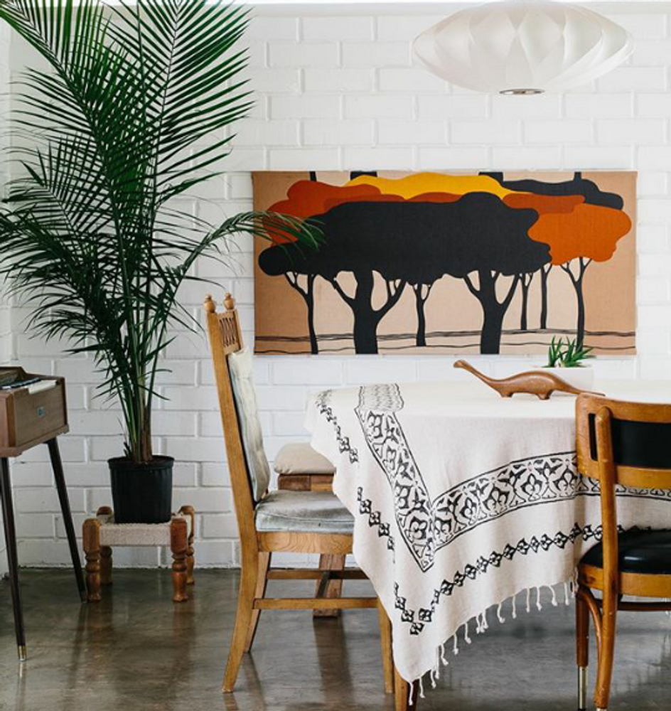 Throw blankets - HANDPRINTED BEDCOVER THROW SOFA COVER BLANKET TABLE COVER COTTON -LINEN CUSTOMMADE - LALAY