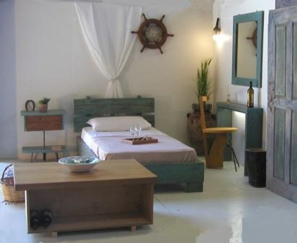 Lits - Lit Philosopher en bois massif - LIVING MEDITERANEO