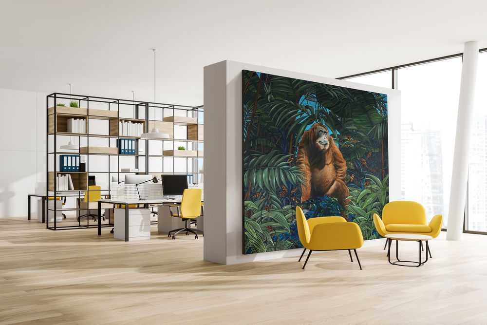 Office design and planning - The prophet - Acrylic on canvas - 200 x 200 cm - Caroline Basuyau - Maison Fétiche - MAISON FÉTICHE