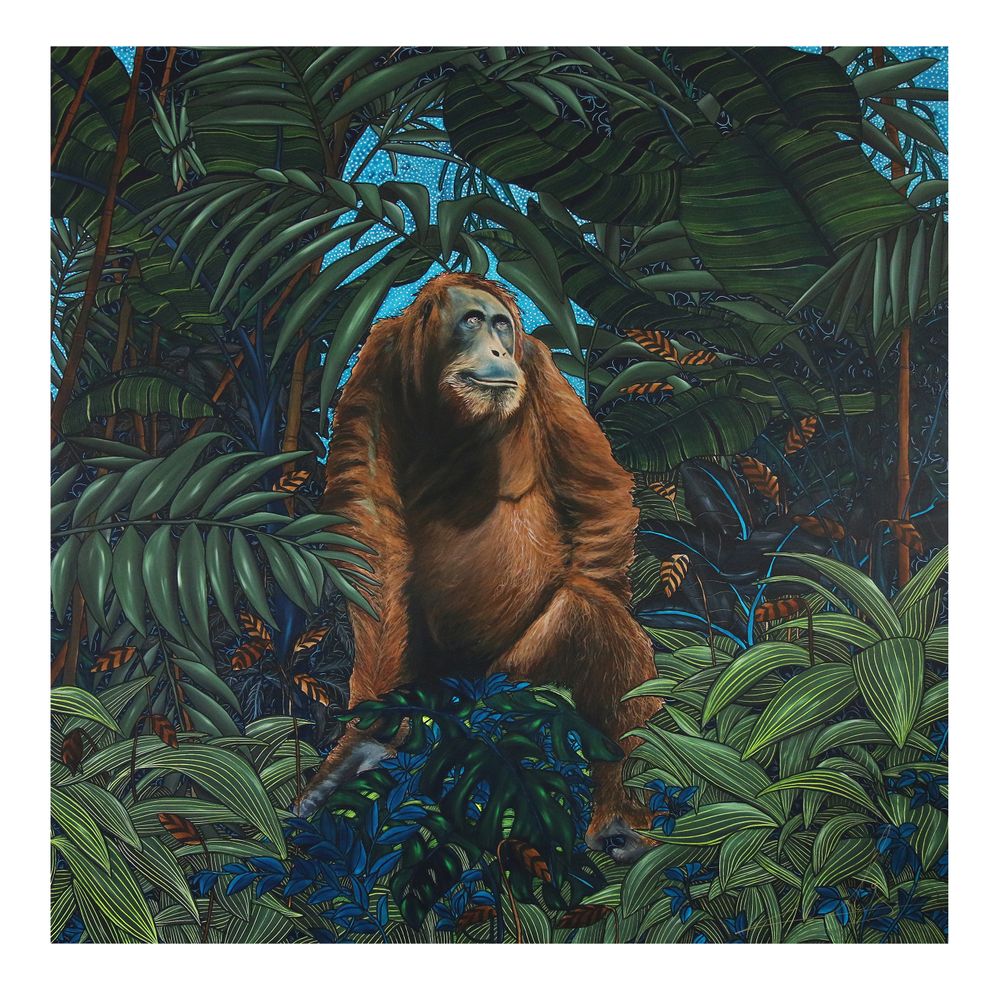 Office design and planning - The prophet - Acrylic on canvas - 200 x 200 cm - Caroline Basuyau - Maison Fétiche - MAISON FÉTICHE