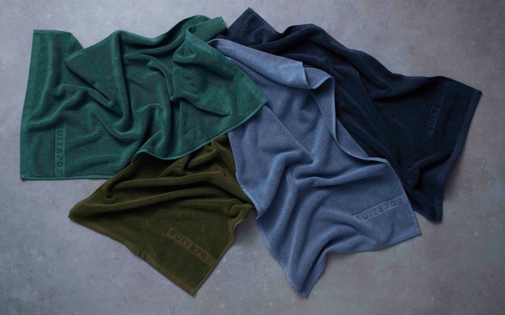 Serviettes de bain - SERVIETTES DE BAIN bleu pierre/vert-mer/mousse/bleu marine - SUITE702