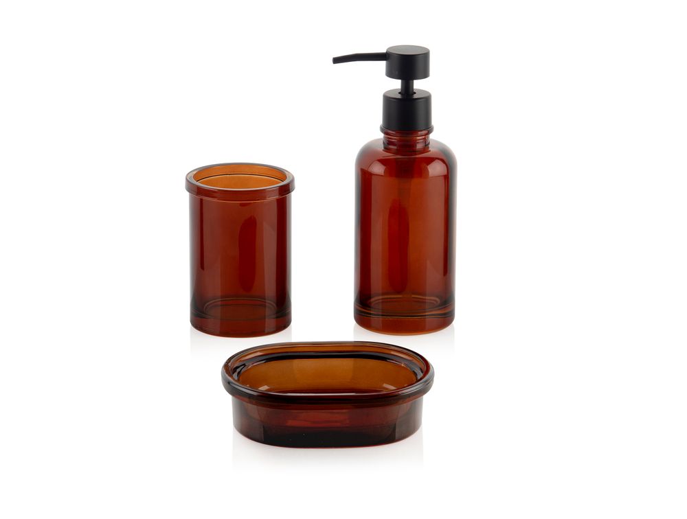 Mounting accessories - Amber glass Toothbrush holder BA70103 - ANDREA HOUSE