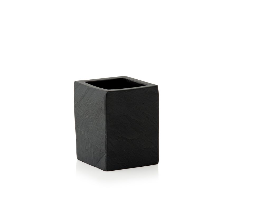 Mounting accessories - Polyresine Slate effect Toothbrush holder BA70113 - ANDREA HOUSE