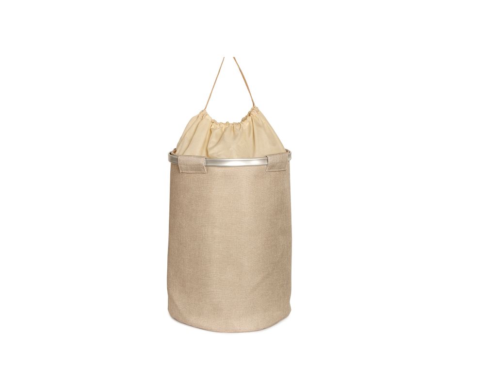 Laundry baskets - Ivory polyester laundry hamper BA70172 - ANDREA HOUSE
