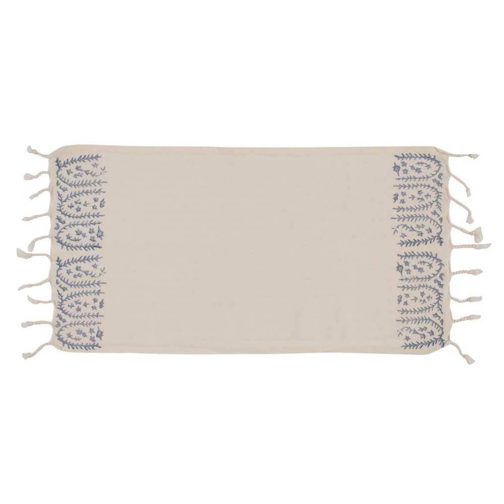 Table linen - HANDPRINTED TEATOWEL GUEST TOWEL KITCHEN TOWEL COTTON DECORATIVE TOWEL - LALAY