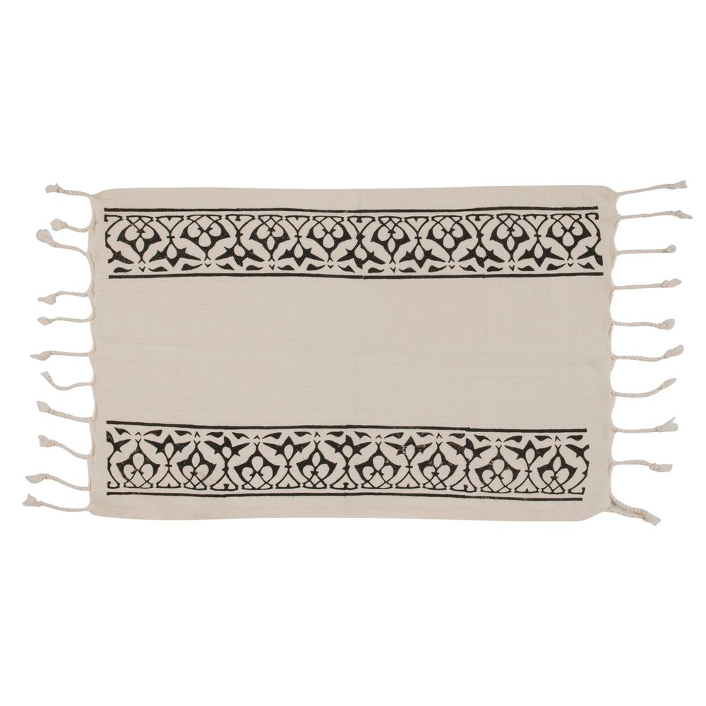 Table linen - HANDPRINTED TEATOWEL GUEST TOWEL KITCHEN TOWEL COTTON DECORATIVE TOWEL - LALAY