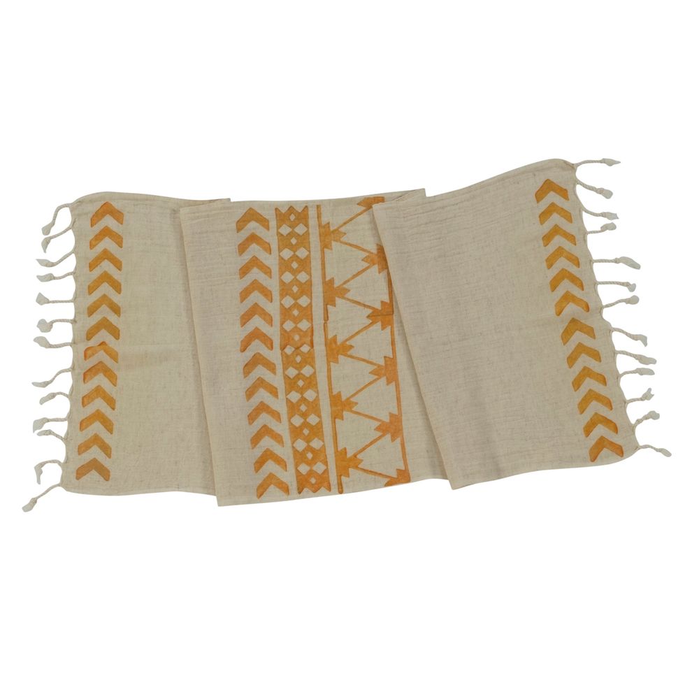 Table linen - HANDPRINTED TEATOWEL GUEST TOWEL KITCHEN TOWEL COTTON DECORATIVE TOWEL - LALAY