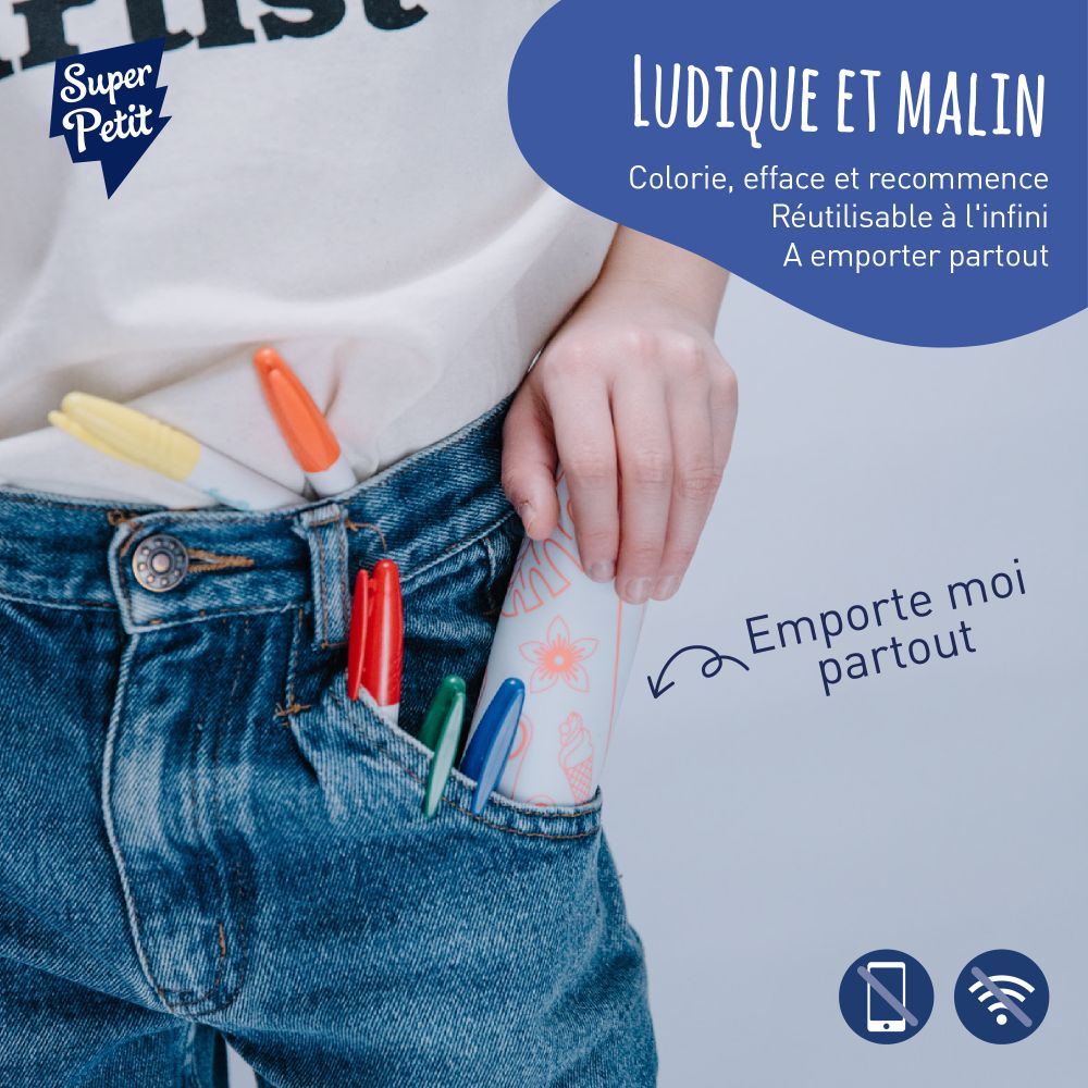 Stationery - Silicone Mini Playmat - FLORIDA reversible - SUPERPETIT