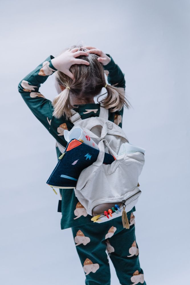 Sets de bureaux - Pochette en Denin brodée - SUPERPETIT