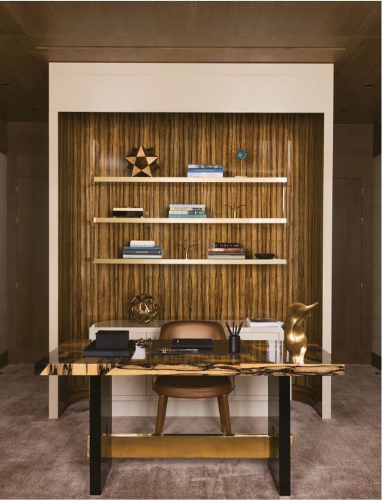 Console table - Geometry Console in White Ebony Wood - DUISTT