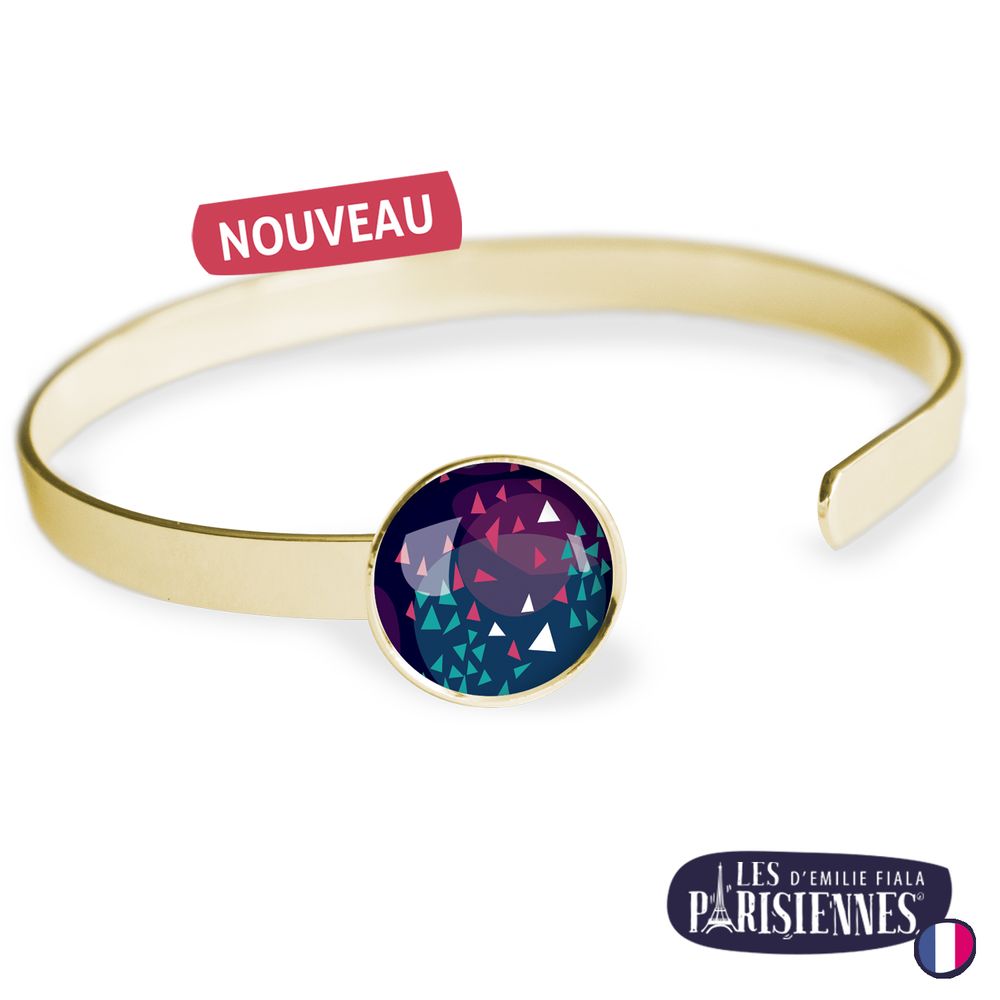 Bijoux - Thin bangle fully gilded with fine gold Les Parisiennes Vibrations - LES JOLIES D'EMILIE