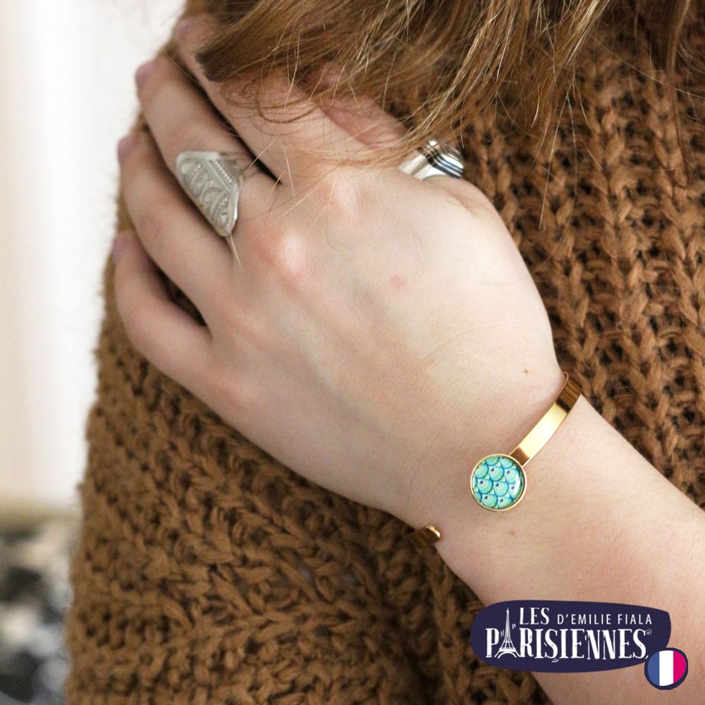 Bijoux - Thin bangle fully gilded with fine gold Les Parisiennes Vibrations - LES JOLIES D'EMILIE