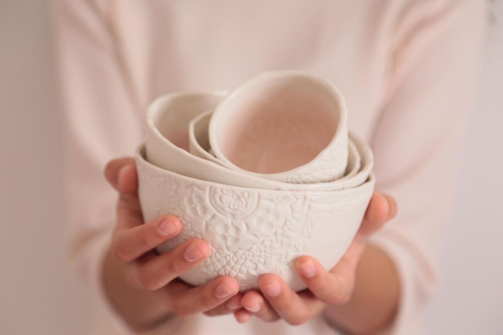 Bowls - Espresso, cup and bowl “Albertine” - MYRIAM AIT AMAR
