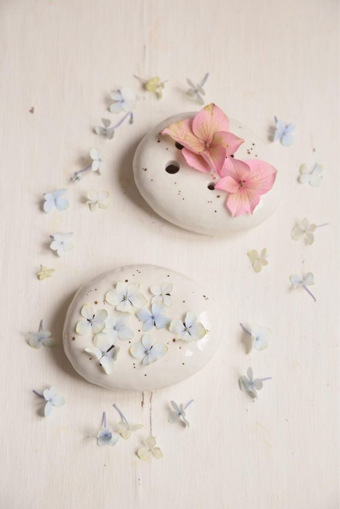 Ceramic - pebble spades flowers - MYRIAM AIT AMAR