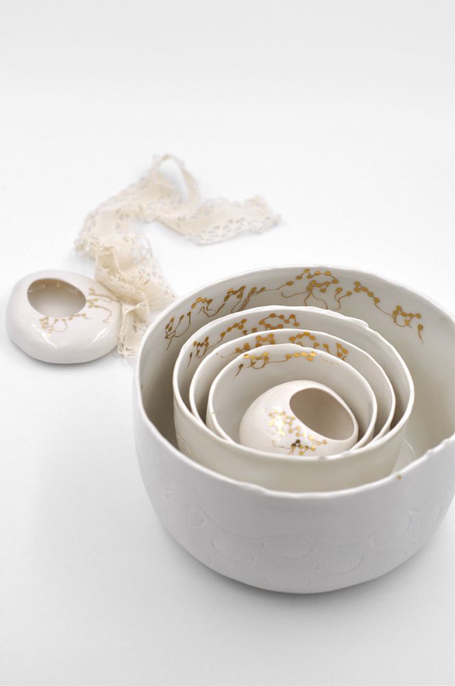 Plats et saladiers - Saladier de porcelaine Moon. - MYRIAM AIT AMAR