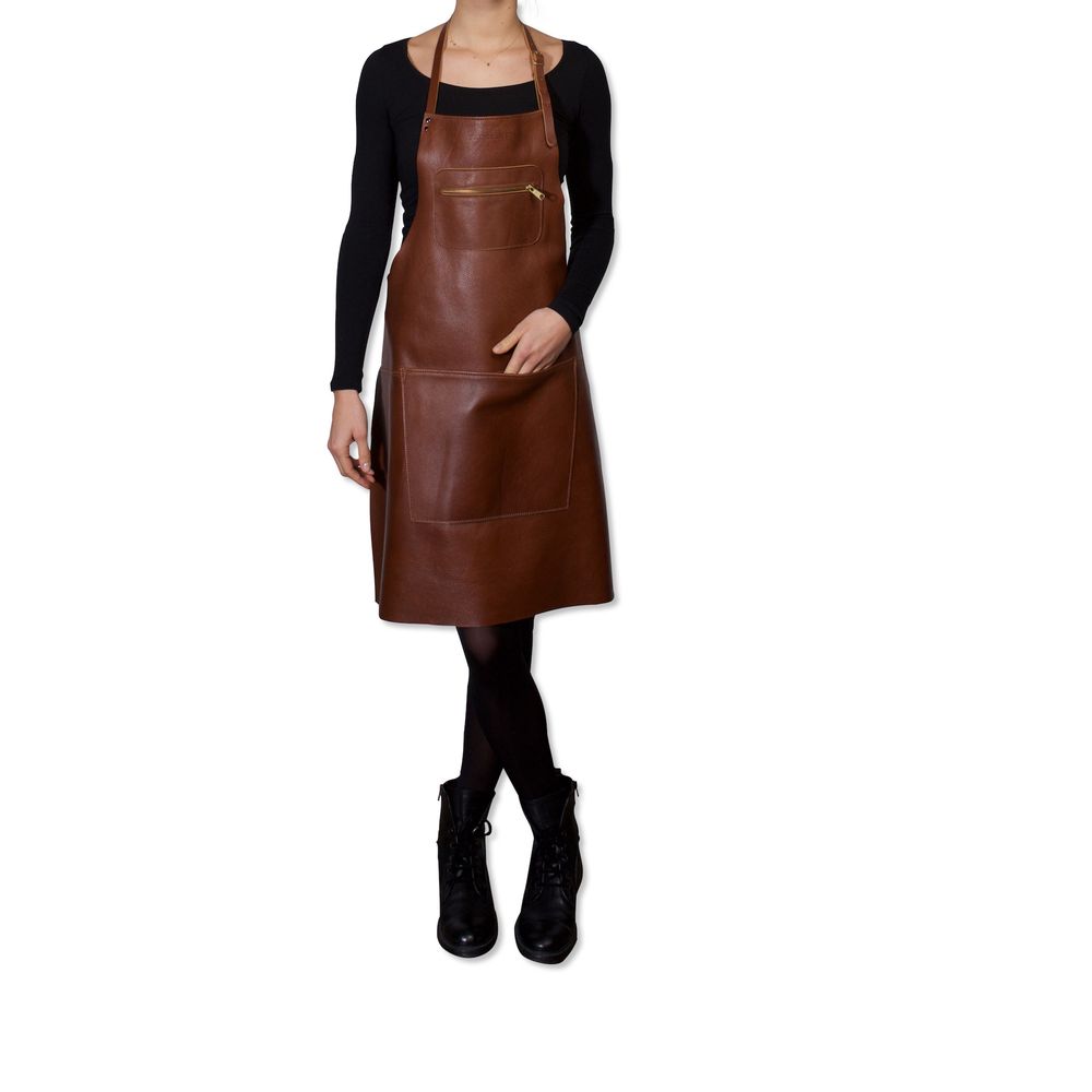 Barbecues - Tablier style zippé | Cuir pleine fleur - DUTCHDELUXES INTERNATIONAL BV