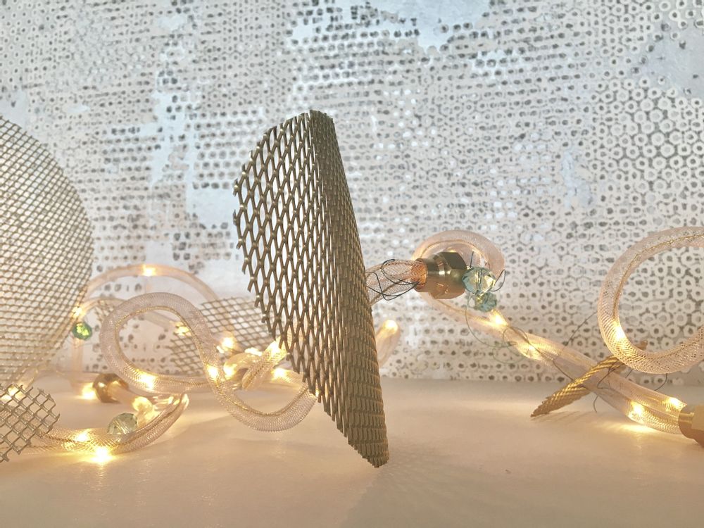 Decorative objects - LIGHT STRUCTURE\" VEGETAL GOLD\”. - STUDIO SOL LECCIA